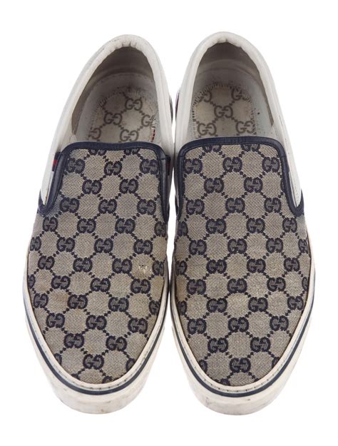 brown gucci slip on sneakers|Gucci bedazzled sneakers.